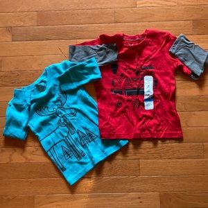 2 Pack Jumping Beans Long sleeve graphic tees